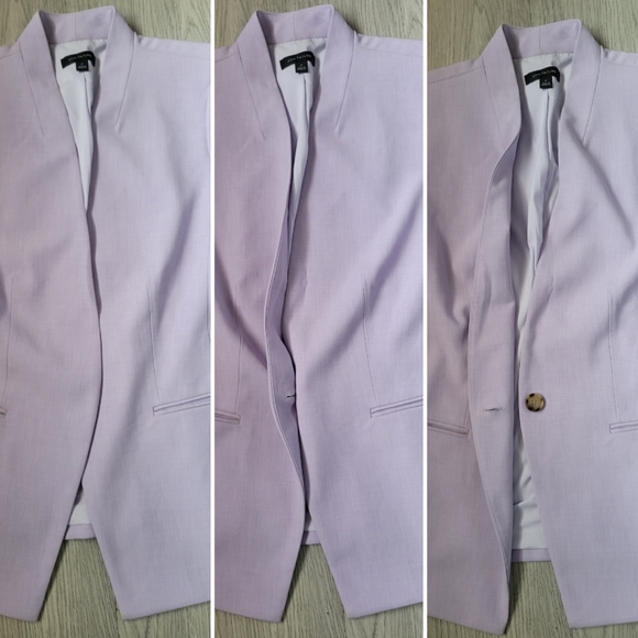 Ann Taylor Lavender Violet Lilac Cutaway Blazer Jacket, Women's 6T - Picture 11 of 16